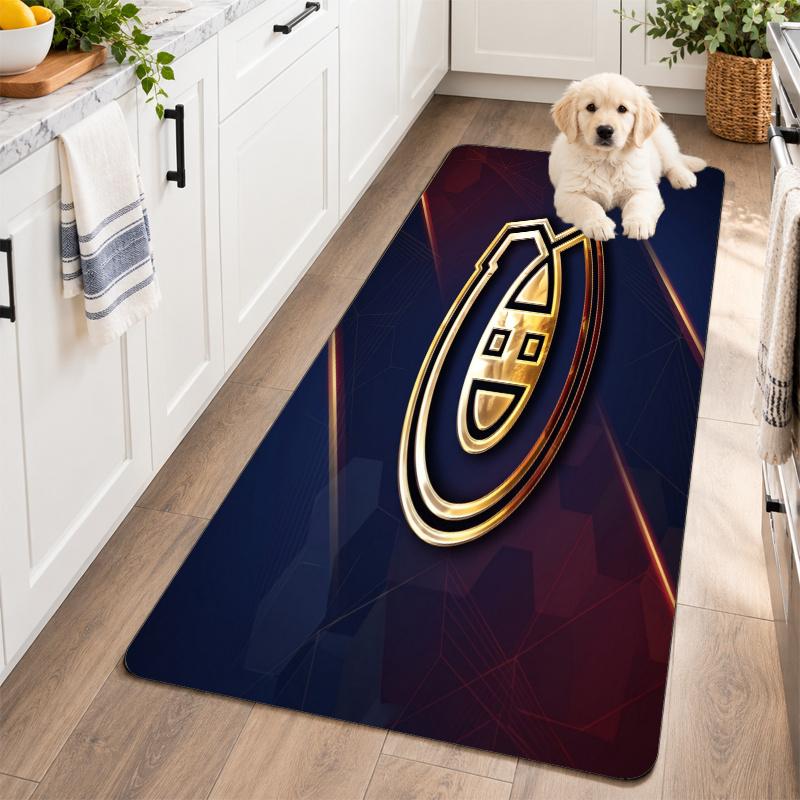 Flanell Küchenmatte Montreal Canadiens Weicher Teppich Rutschfester Bodenbelag Heimdekoration