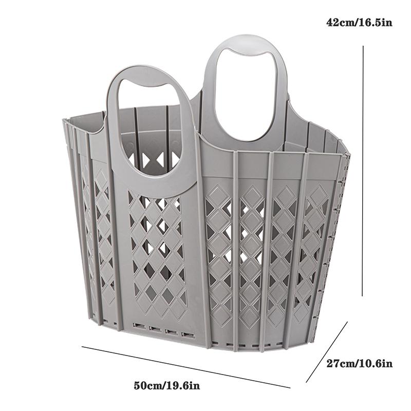 

Foldable portable laundry basket, waterproof clothing storage basket, sundries storage with handles, suitable for home, bathroom серый