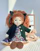 BlissfulPixie Waldorf Doll - Handmade Hanne 12" Soft Girl Plush Toy, Perfect for Kids