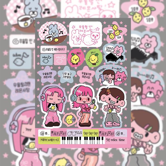 

Милые корейские наклейки с персонажами Bad Girl - DIY Creative Daily Stickers