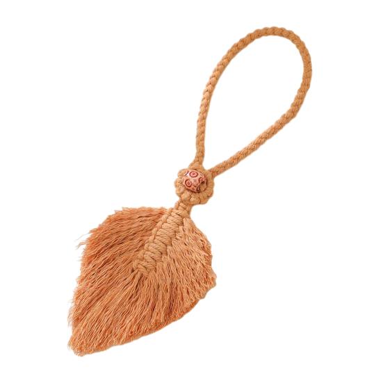 No Drill Curtain Holder Braided Leaf Tieback Boho Cotton Rope Holder