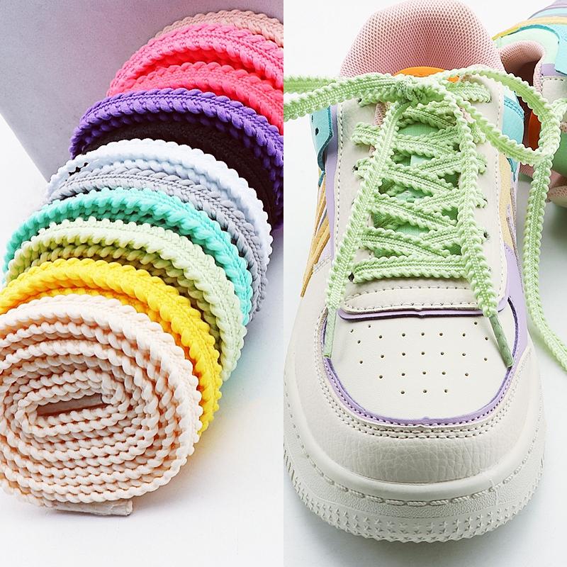 2Pair Flat Rope Shoelaces for Running Sneakers 6MM Elastic Athletic Shoelaces Replacement for Trainers 120/140/160CM Accessories