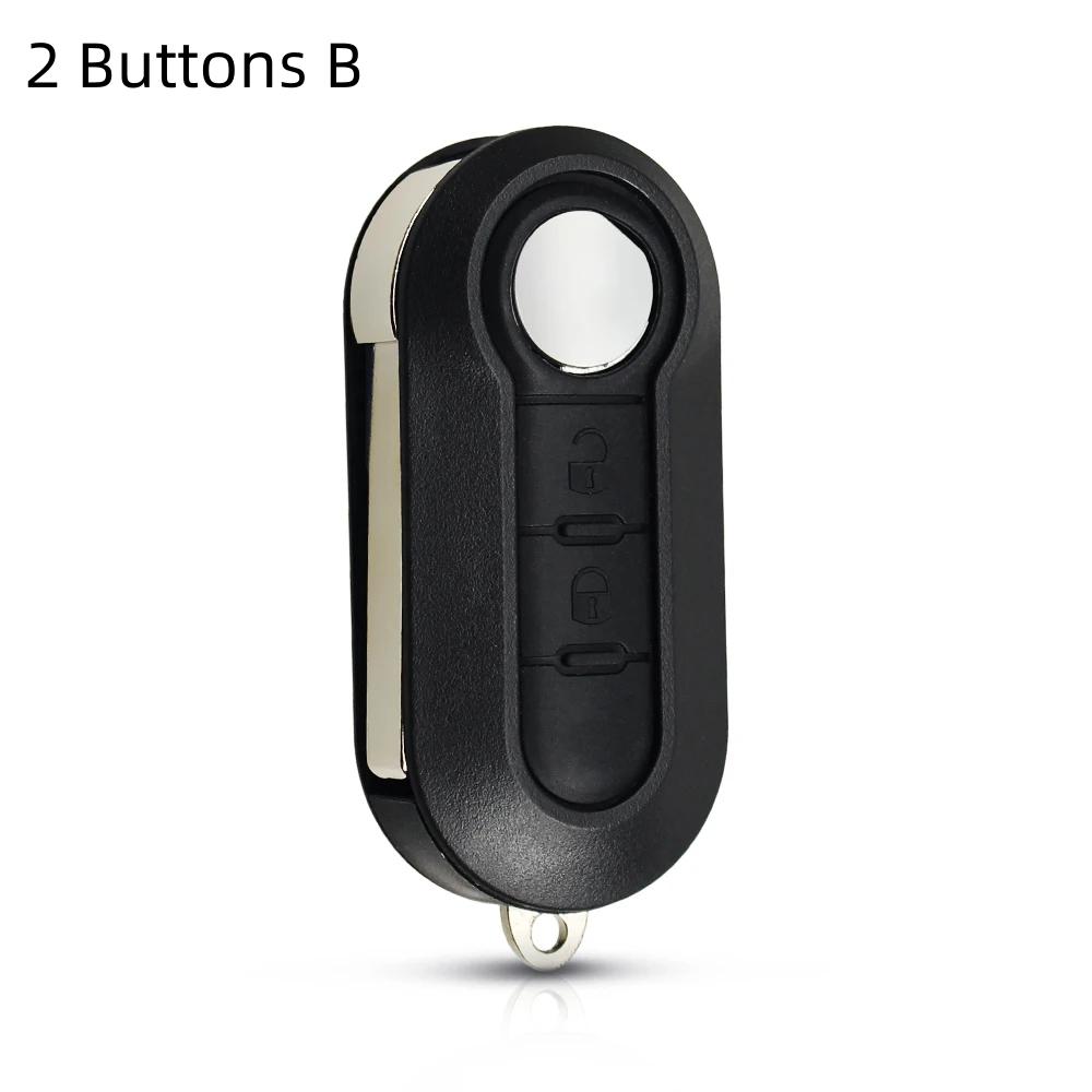 2/3 butoane Rabatabil Rabatabil pentru telecomandă Carcasă Husă Shell Cover Fobs pentru FIAT 500 Panda Punto Bravo Alarma Auto fără cheie SIP22 Lamă