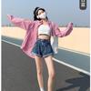 Pantaloncini Denim Neri e Grigi da Donna Nuovi Estivi Sottili a Vita Alta Ampi Slimming Gamba Larga Hot Pants