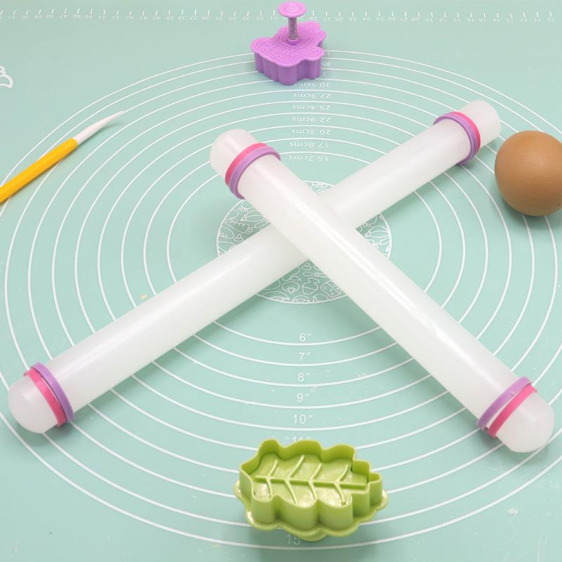 1Pc Plastic Rolling Pin 9-inch Non-Stick Fondant Pastry Roller For Cakes Gum Paste Dough & Cookie Making Baking Tool