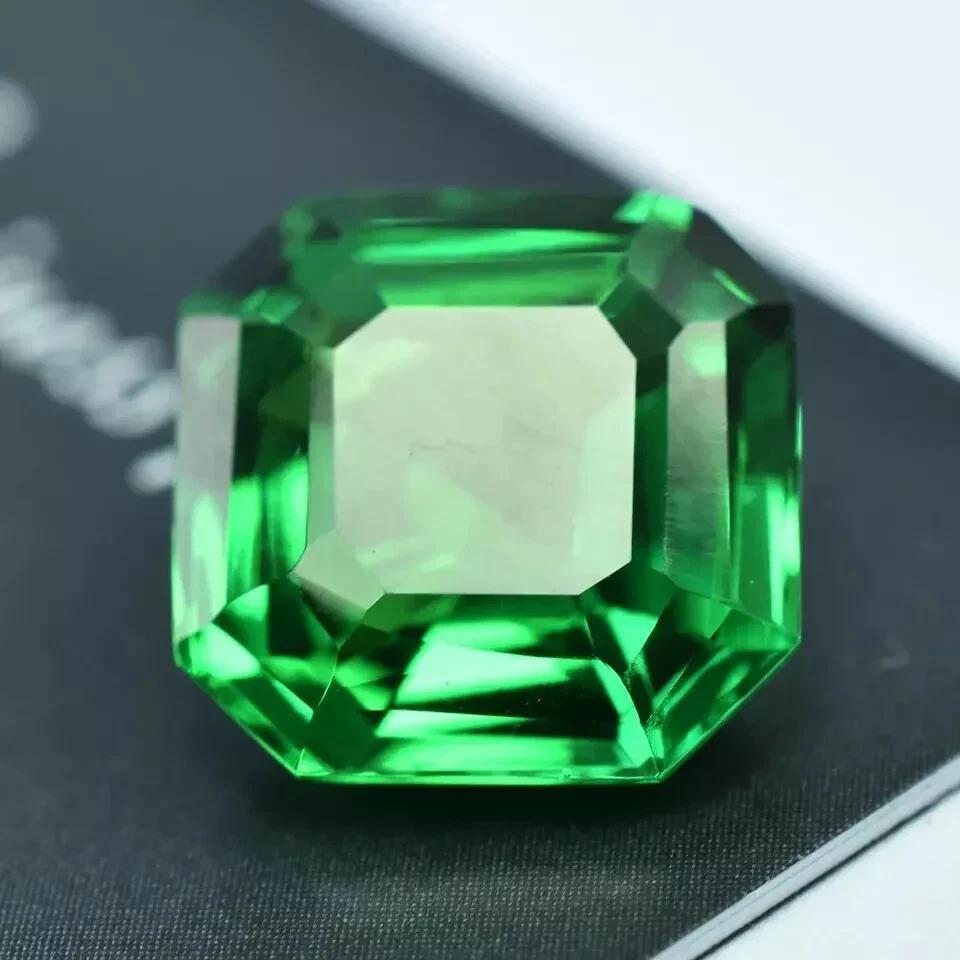Beautiful Green Tsavorite Garnet Natural Square Cut 9+ Ct Certified Gemstone