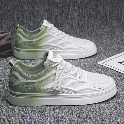 Sommer Herrenschuhe Mode Mesh Casual Sneaker Plateau Weiß Allround Atmungsaktive Laufschuhe Männlich Flach Schnürschuh