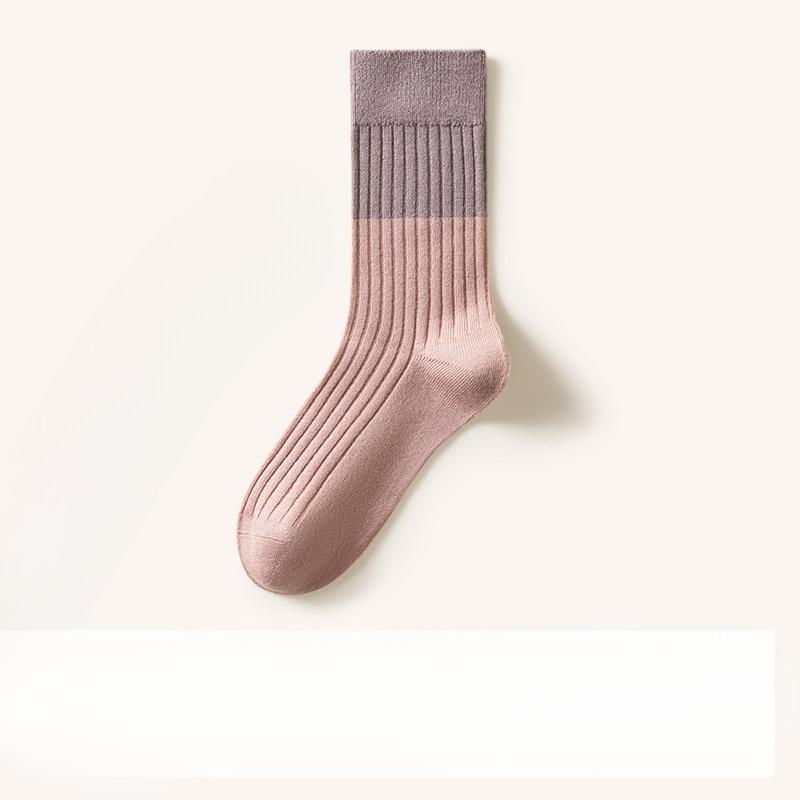Wool Socks for Women's Autumn and Winter Warmth Mid-calf Socks, Antibacterial Wool Socks