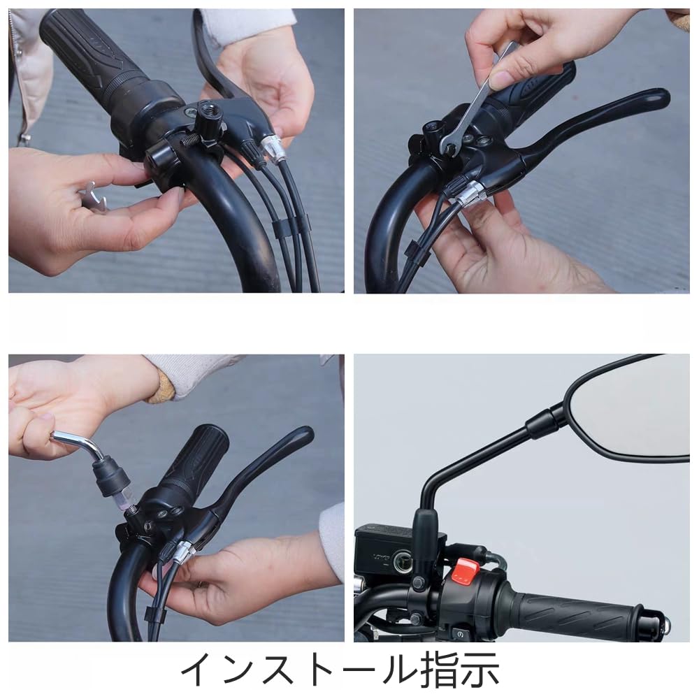 MAKGAGAAI Motorrad Spiegelhalterung Klemme, Spiegel, Halter, Für Motorradspiegel, Montageklemme, Kompatibel mit