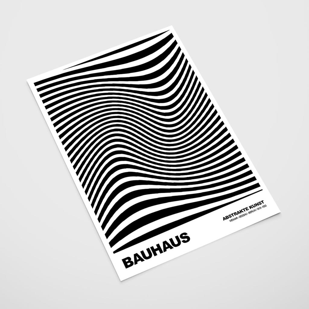 Black and White Bauhaus Poster