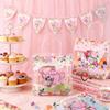 24 Pcs Tea Party Gift Bags Clear Pvc Gift Bags With Handles Floral Gift Bag Teapot Goodie Treat Bag Tea Party Favors Decorations
