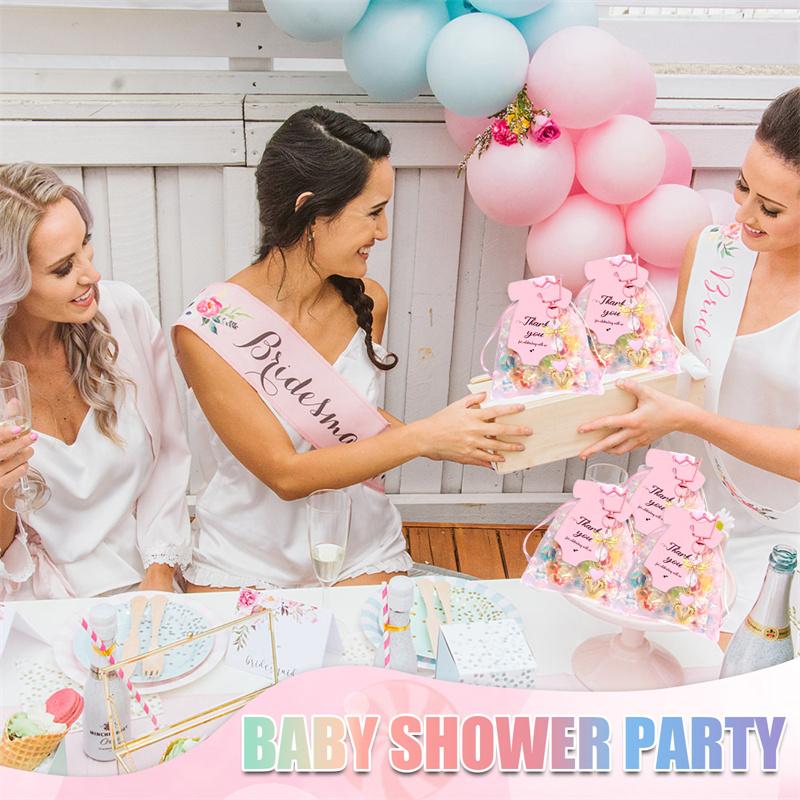 20 Sets Baby Shower Party Favors Include Baby Shower Angel Keychains Thank You Card Organza Bag For Baby Shower Birthday Party