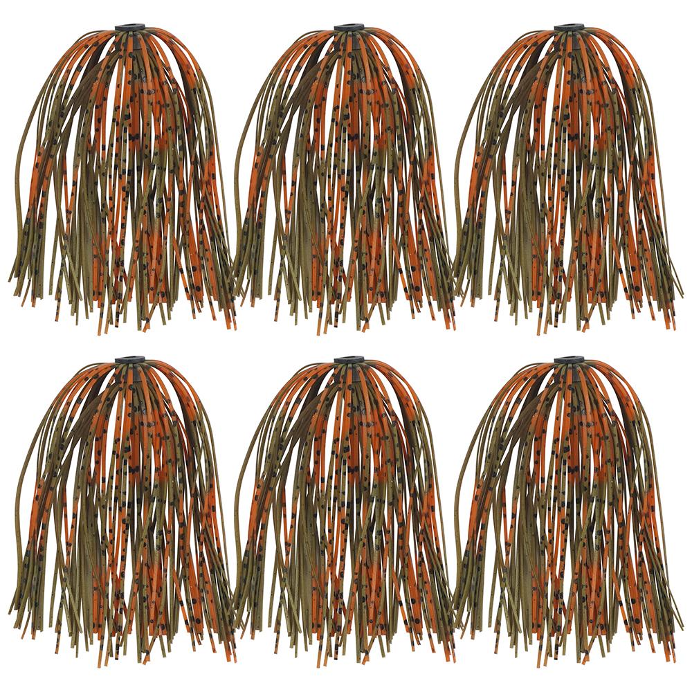 18Pcs Silicone Jig Skirts Fishing Lures for Spinnerbaits Buzzbaits Spoon Blade Squid Jig Replacement Skirt Fly Tying Material