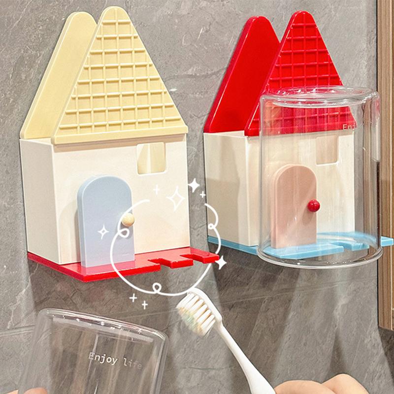 Creative Hanging Toothbru Cup Holder Small House Design Batoom Accories Toothbru Storage Ra For Students