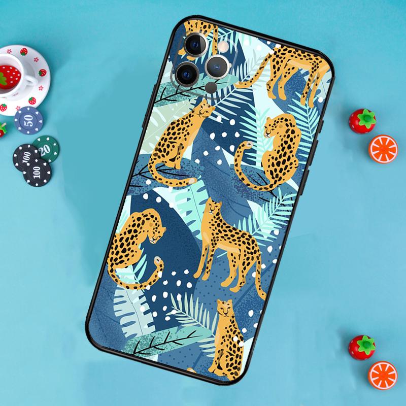 Classic Leopard Tiger Phone Case For iPhone 17 Air 16 15 14 13 12 11 Pro Max 12 13 mini 15 16 Plus 16e Cover Funda