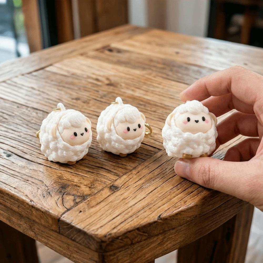 Plastic Cartoon Lamb Bag Charm 3D Printed Fidget Clicker Charm Sheep Fidget Clicker  Adults
