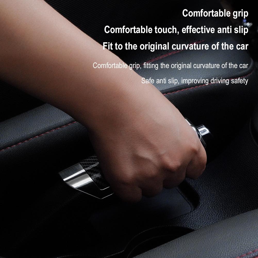 Universal Stylish Anti-slip Handbrake Grips Protection Cover Carbon Fiber Parking Brake Decoration Shell Interior Accessories