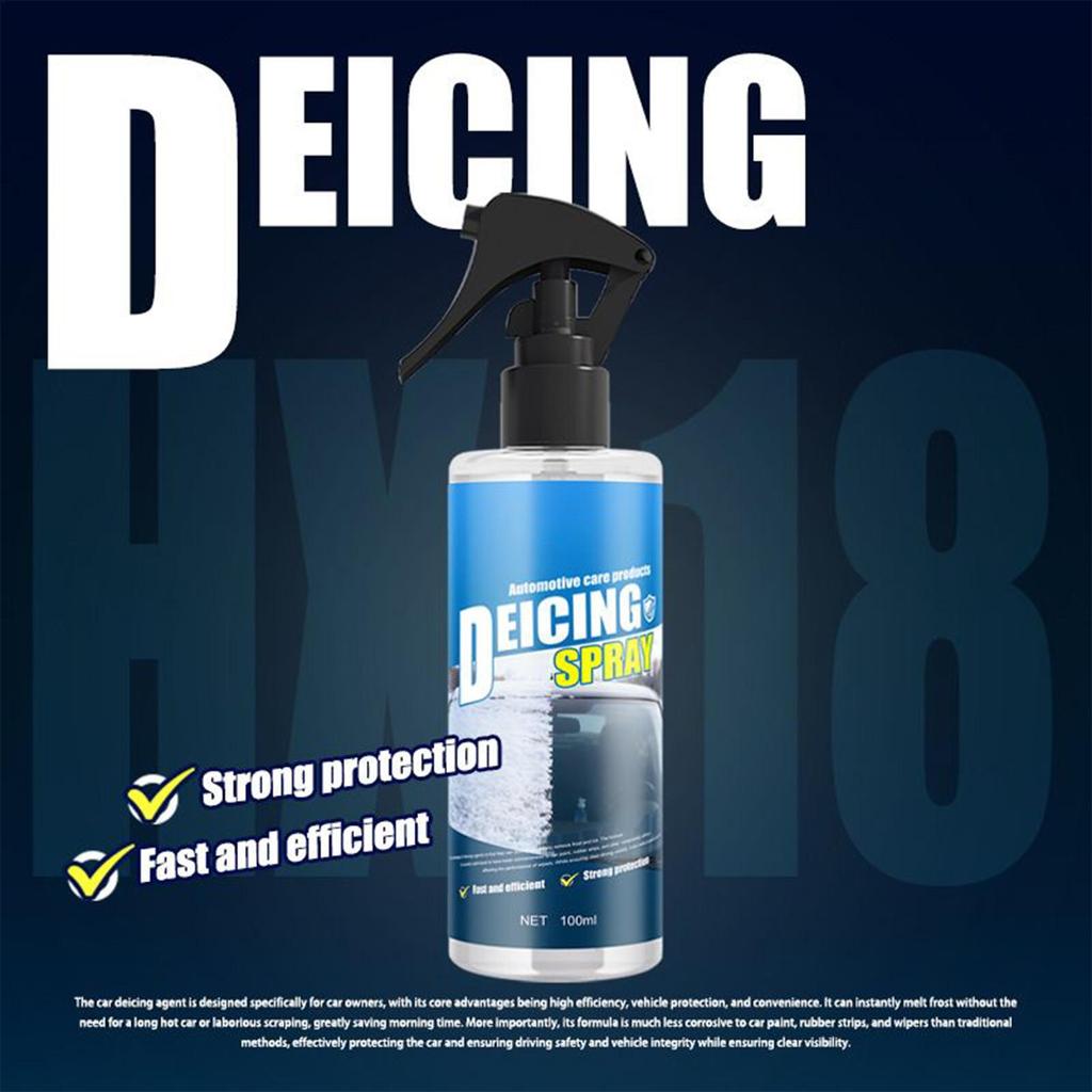 Deicer For Car Windshield 100ml Fast Snow Remover Defrost Spray For Car Windshield For Automotive Vehicles Including Trucks SUVs