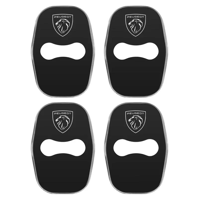 Samolepka na auto 2025 Horké 4ks Nerezové kryty zámků dveří auta Samolepky Pro Peugeot 208 3008 407 2008 508 206 308 307 Interiér Au