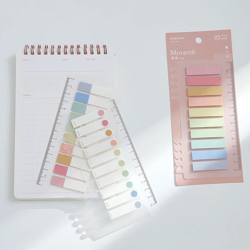 200 Sheets/Pcs PET Flags Tabs Page Markers Paper Index Bookmark Sticky Notes Office Supplies Stationery