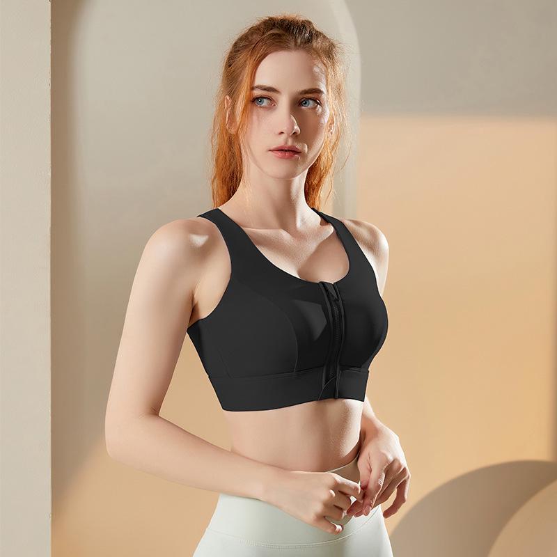 High-Intensity Front Zip Sports Bra for Women: Wire-Free, Shockproof, Yoga-Ready, Beautiful Back, Underarm Fat Reducer