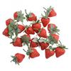 20PCS Artificial Strawberry Lifelike Fake Fruit For Display Table Decorations