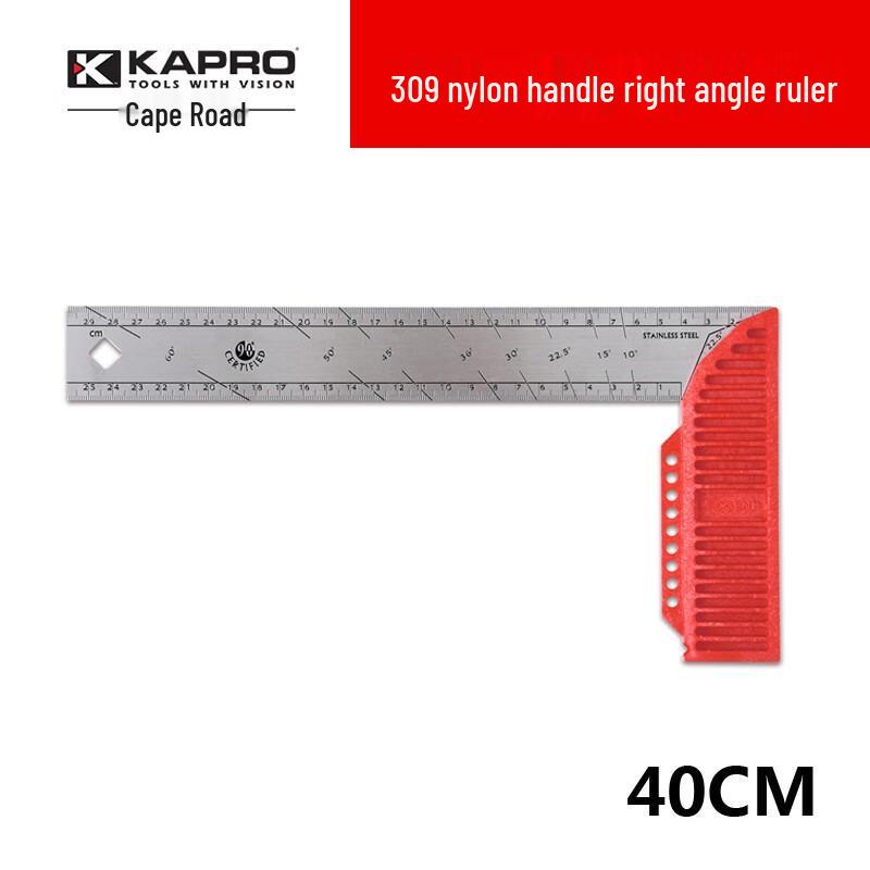 Cape Road 353 Acier Inoxydable Angle Droit 45°/90° Règle de Traçage et de Marquage pour le Travail du Bois