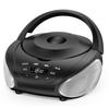 Gueray CD CD Boombox with FM AUX Audio Program Stereo Earphone Portable with Easy Suitable for Power Supply and Battery Language Prenatal Music