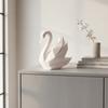 Ornamento da scrivania Design geometrico minimalista Scultura di cigno stampata in 3D Statuetta decorativa versatile Decorazione per stanza