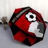 AFC Bournemouth, Football Crest Automatic Opening and Closing, 8 Rib Structure Portable Umbrella, Suitable for Men and Women In All Seasons