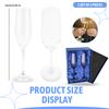 A20F-2Pc Wedding Glasses Personalized Champagne Flutes Crystalline Party Gift Toasting Glass Goblet