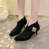 Téli Új Női Stiletto Magassarkú Csúcsos Rövid Csizma Őszi Koreai Bokacsizma Népszerű Nőknek
