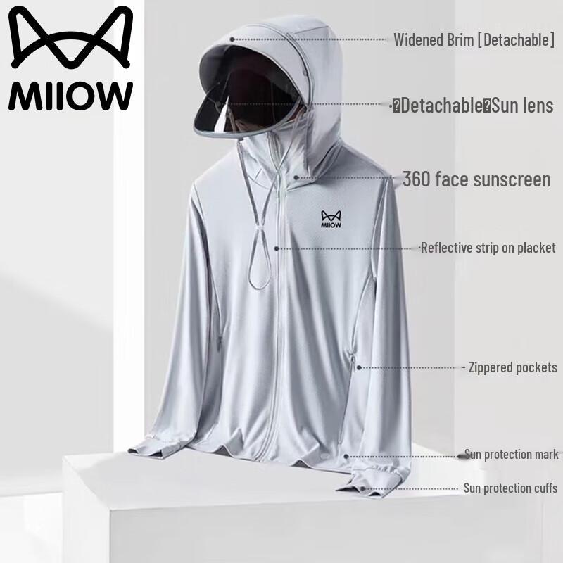 Mao Ren Men s Hooded Sun Protection Jacket 4XL
