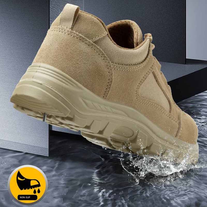 Oulylan Labor Footwear Anti Puncture Steel Toe Safety Boots  Wear Resistant Work Protective Shoes Male Summer Breathable For Men