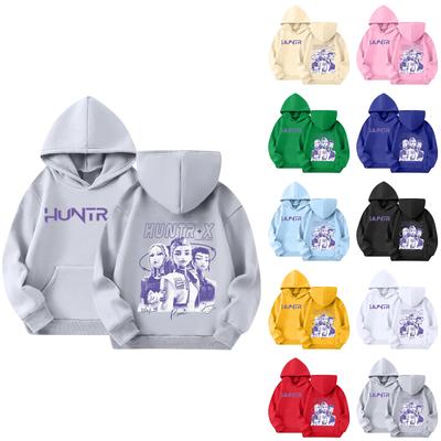 Çocuk Uzun Kollu Bol Kesim Baskılı İpli Kapüşonlu Sweatshirt