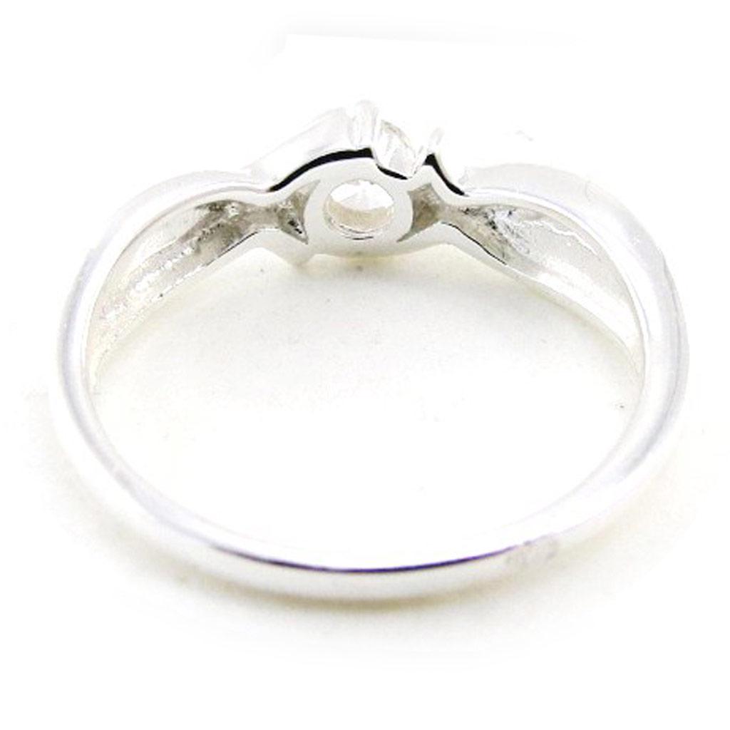 Bague argent 'Câlin' blanc