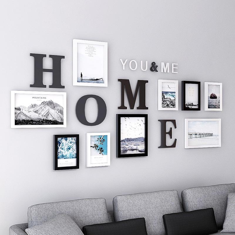Creative Three-dimensional Text Combination Photo Wall Living Room Bedroom Decoration Photo Frame Personalized Display Painting