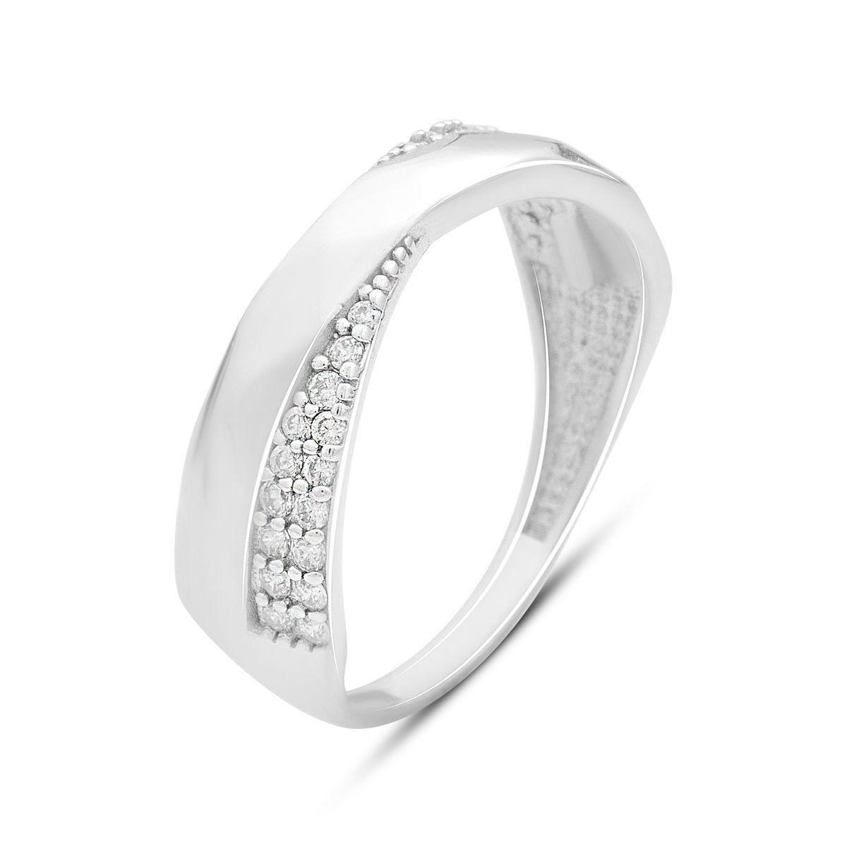 

Silver ring with cubic zirconia, product weight 2.02 g (2199045) 17 білий