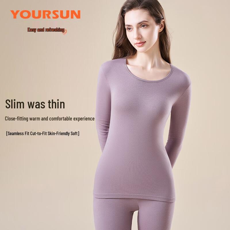Yiershuang Women's 5A Antibacterial Pure Cotton Thermal Underwear Top