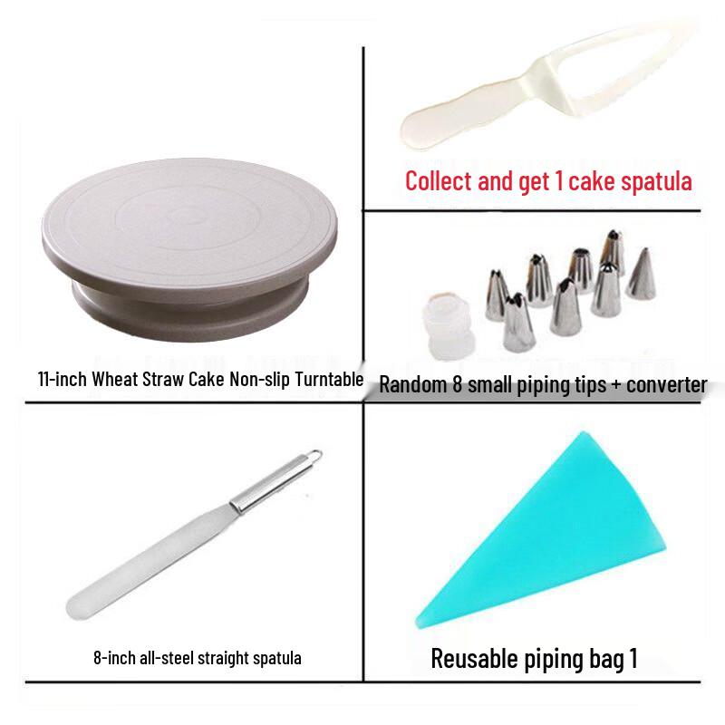 

Plastic Cake Decorating Turntable Set