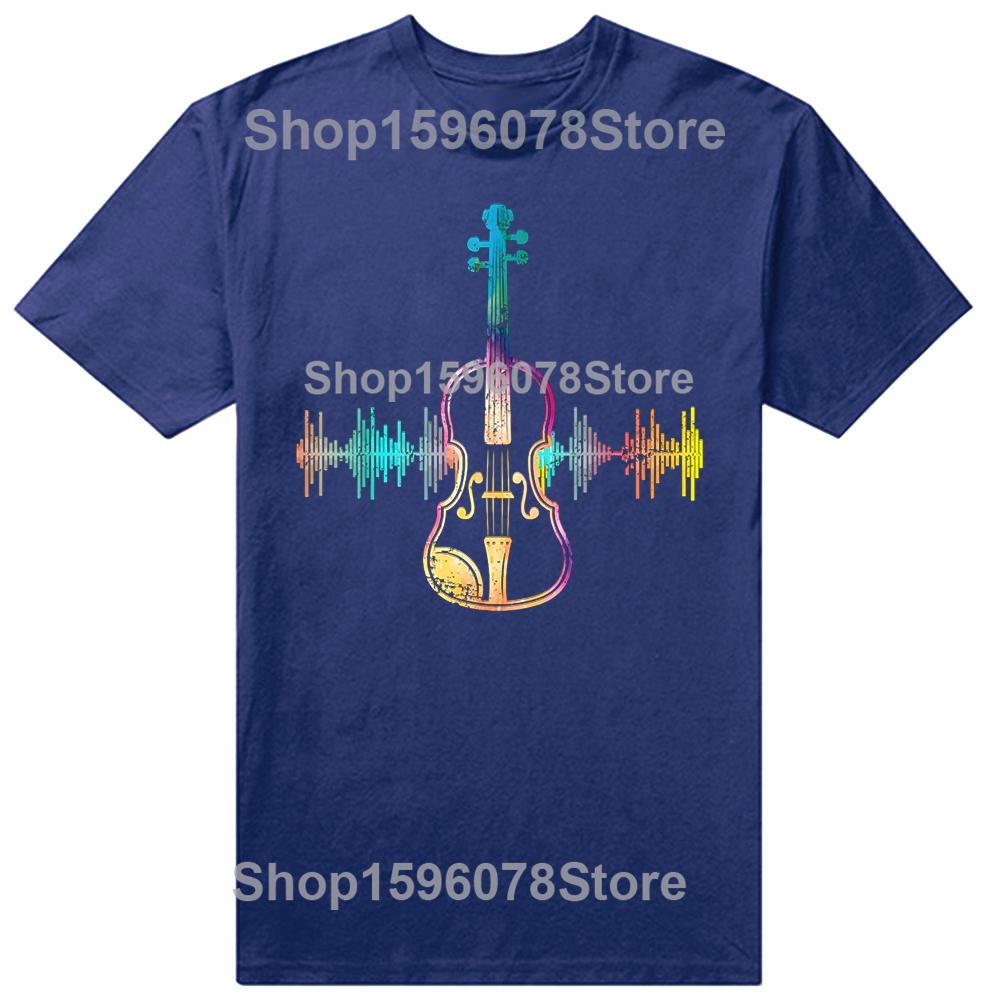 Mens Clothing Music Notes Classical Musician Violin Player Oversized Tshirt Cotton Tshirt Custom Tees Tops Fitness T Shirt