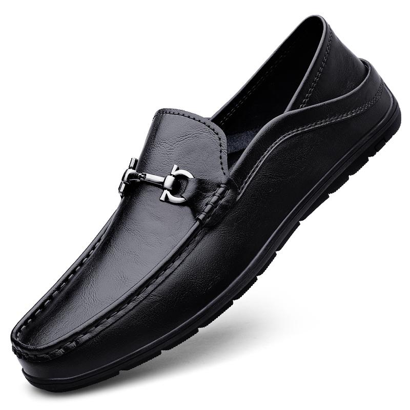 

Модная универсальная мужская повседневная обувь ручной работы, мужская обувь слипоны, кожаная модная деловая обувь для мужчин 2024, мужские лоферы класса люкс 46