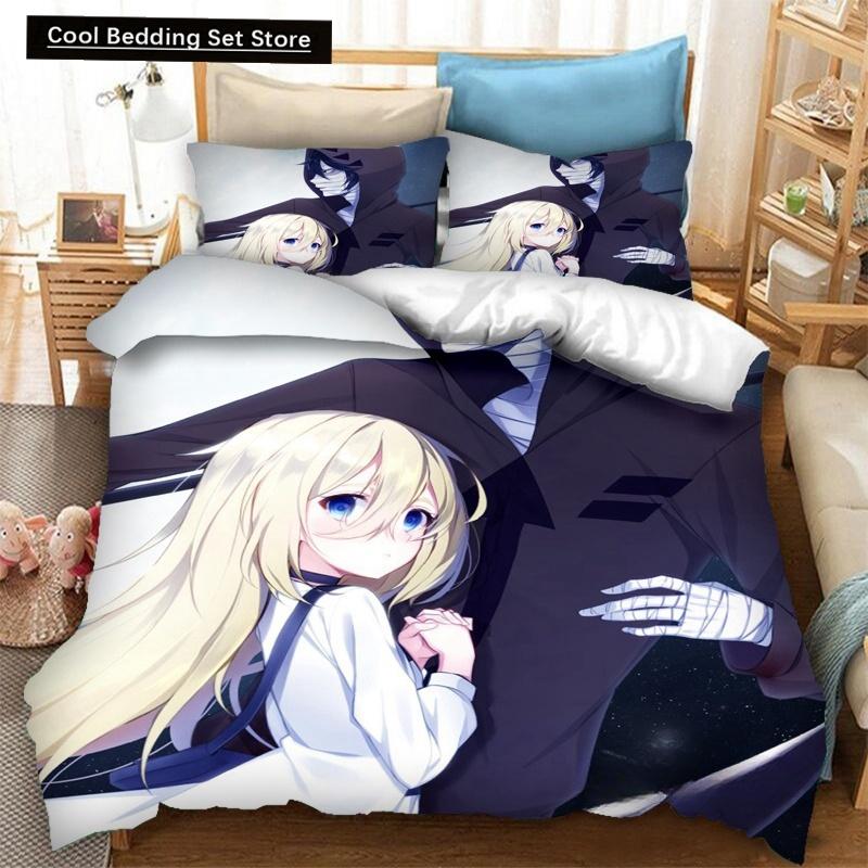 3D Gedrucktes Anime Angels of Death Bettwäsche-Set Bettbezüge Kissenbezüge Einteilige Bettdecke Bettwäsche-Sets Bettwäsche Heimtextilien