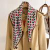 130cm Silk Square Scarf Women Large Shawls Matching Flowers Design Square Bandana Luxury Kerchief Scarf Female Foulards