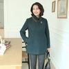 Shiz Madam Wool Cashmere Knit Neck Suit Padding Coat J31609