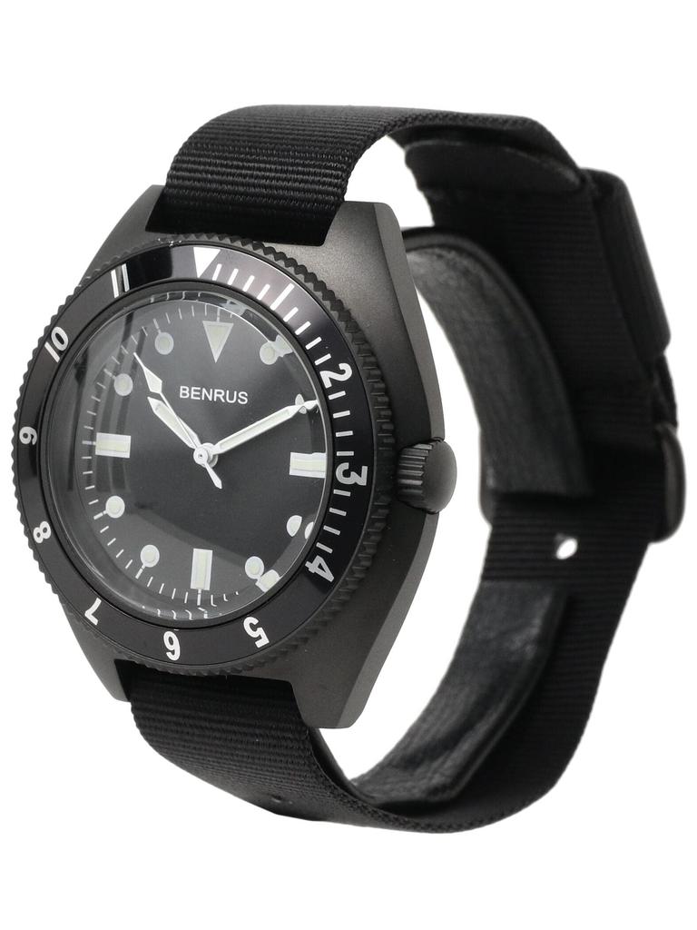 BEAMS PLUSBENRUS TYPE I BLACK Men's Watch, BLACK FREE