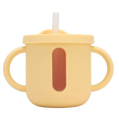 Silicone Sippy Cups Double Handles Lightweight Toddler Training Cup with Tight Leakproof Cover for