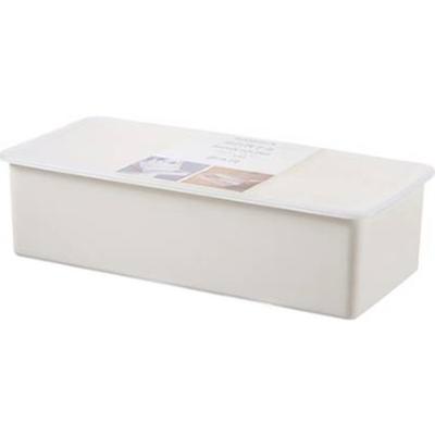 Goodipudi Simple Square Cutlery Container, White, 1 Piece, Korean Popular Tableware