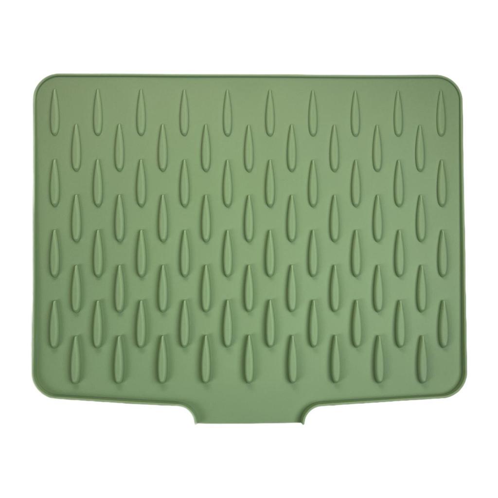 Silicone Dish Drying Mat Avoids Water Build Up Refrigerator Sturdy Heat Resistant Insulation Pad Drain Pad Dish Drying Pad