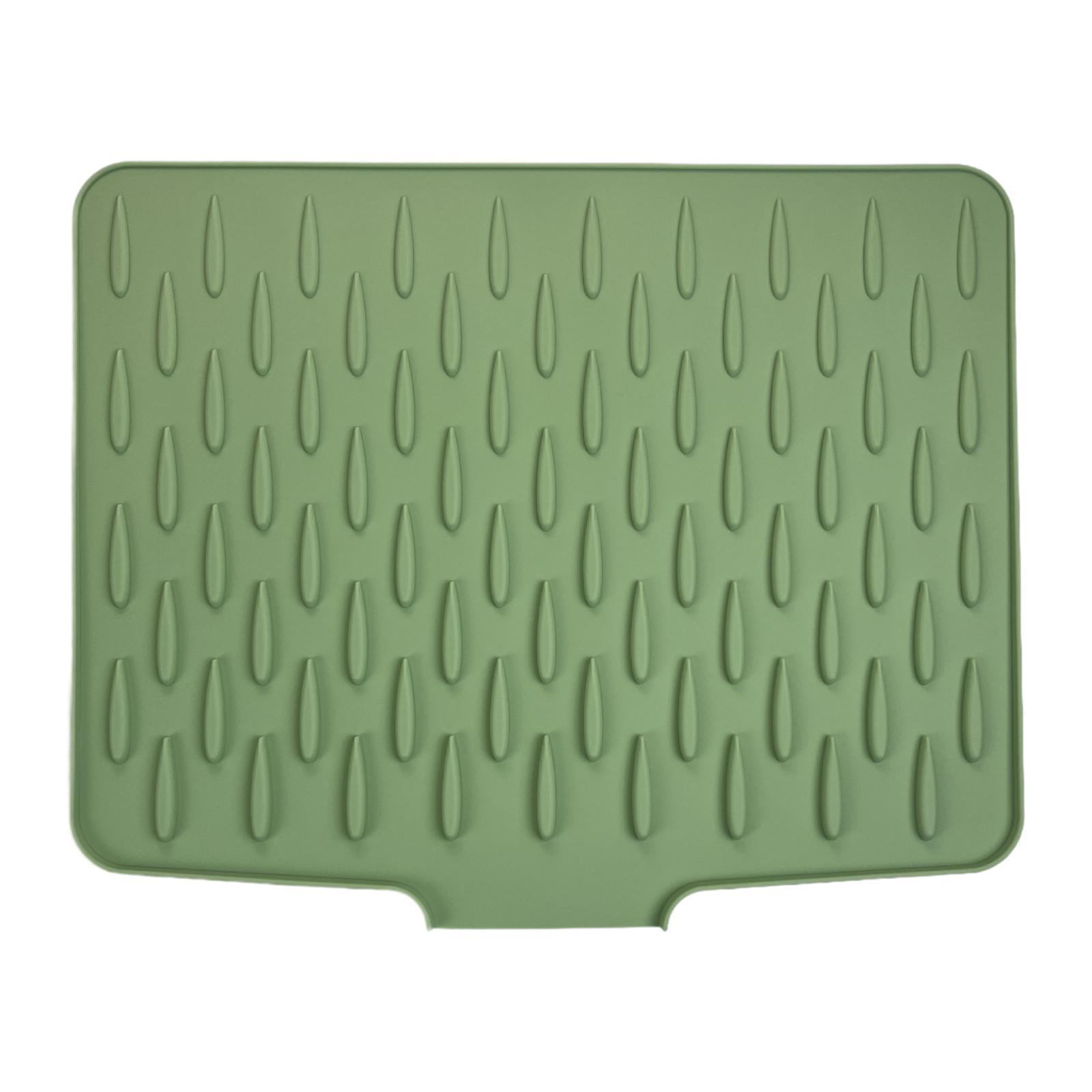 Silicone Dish Drying Mat Avoids Water Build up Refrigerator Sturdy Heat Resistant Insulation Pad Drain Pad Dish Drying Pad зелёный 2700₽